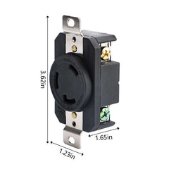 STARELO Locking Receptacle for Generator NEMA L6-30R Twist Lock Wall Outlet 30A 250V 2 Pole 3 Wire Grounding Electrical Receptacle Industrial Grade UL Listed (NEMA L6-30R)