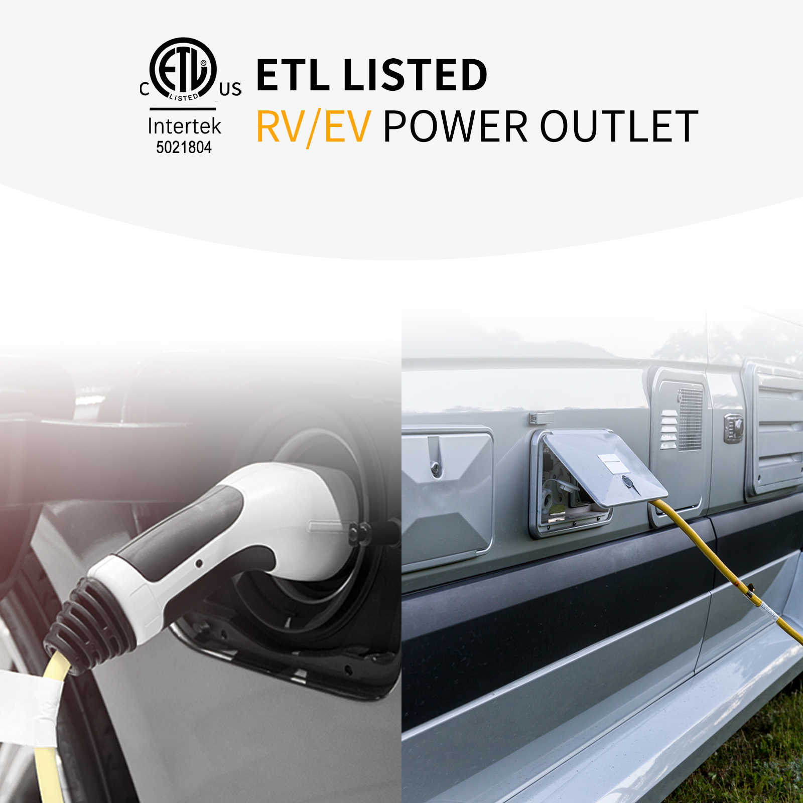 WELLUCK RV Power Outlet Box | 50A 125/250V, NEMA 14-50R Receptacle |  Enclosed & Lockable | Weatherproof Plug for Travel Trailer, RV Camper,  Generator